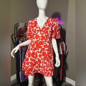 NWT Mariana Dress in Red Caspian Lagoon Grande 4